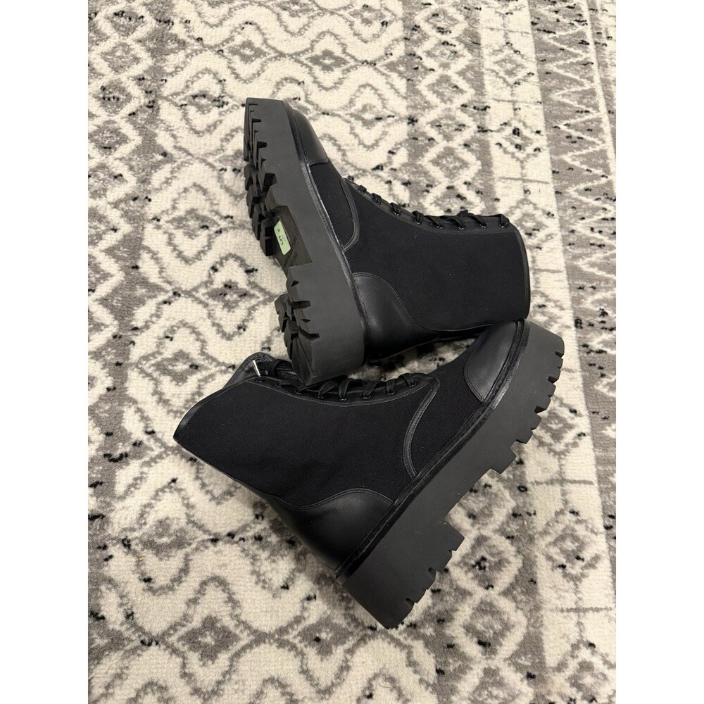 Grunge y2k Cecelia New York Chance Gold Chain black urban combat Boot women‎ 7.5 - Picture 4 of 6